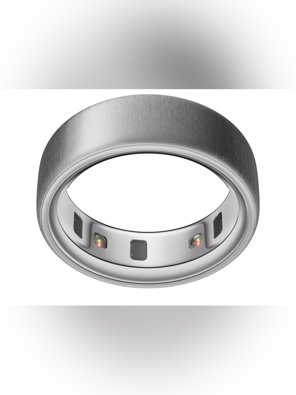Oura Ring 4 Smart Ring - Brushed Silver - Size 10